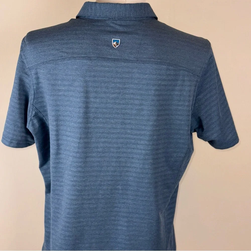 Kuhl Blue Striped Polo Shirt - Picture 2 of 7